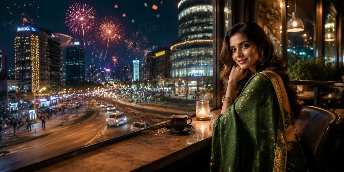 Indian lady enjoying casino and betting options on mobile